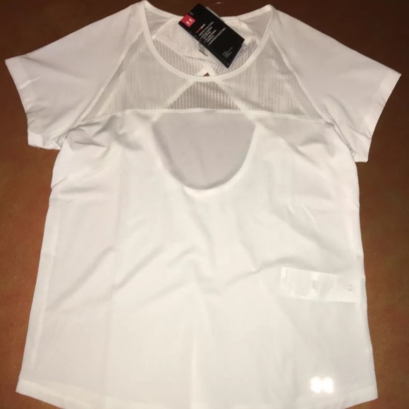 Under Armour Tops - Under Armour UA Fly-By White Short Sleeve Shirt